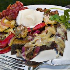 Fajita Chilaquiles Casserole