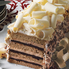 White Chocolate Espresso Torte with Hazelnut Praline