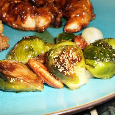 Caramelized Brussels Sprouts With Pecans
