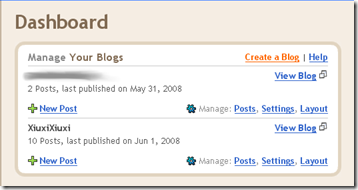 create new blog