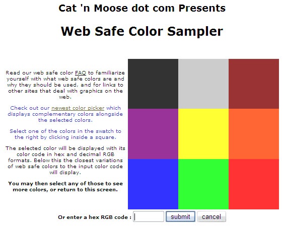 [Web Safe Color Sampler.jpg]