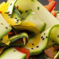 Zucchini Ribbons and Peppers