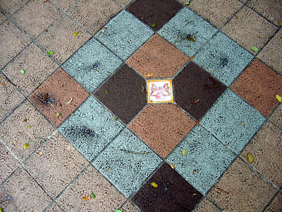 Interesting tiles on Marine Parade