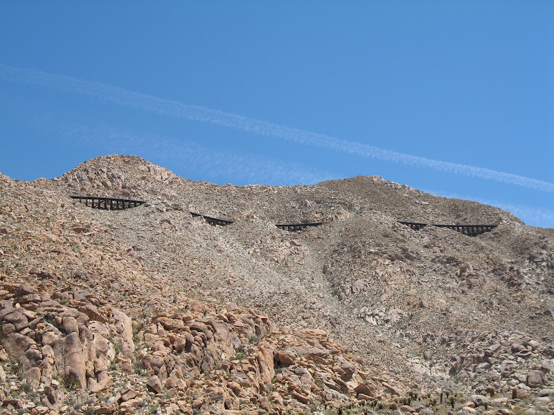Carrizo Gorge railroad snakes through the Anza Borrego Desert