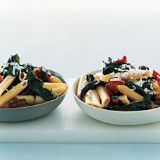 Pasta with Kielbasa and Swiss Chard