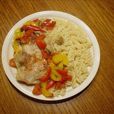 Honey-Balsamic Baked Chicken Breasts with Tomatoes, Mushrooms a