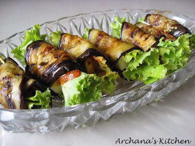 Eggplant feta rolls