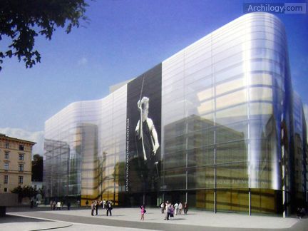 Southern Perspective of Cultural Center Brno 