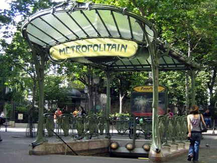 Metro station in Parijs
