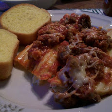 Baked Manicotti With Meat Sauce
