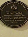Holywell Priory Plaque