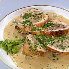 Turkey Breast Roulade with Mushroom -Wild Rice Stuffing