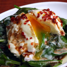 Spinach Basil Salad with Applewood Smoked Bacon and Honey