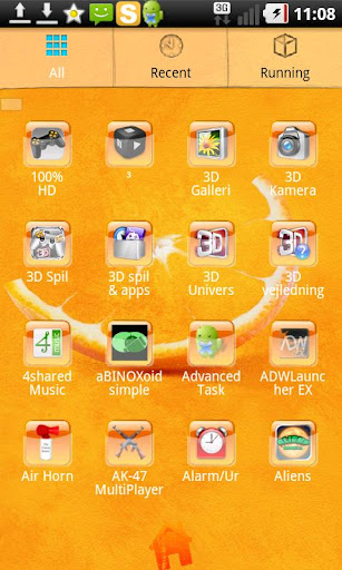 Go launcher theme orange