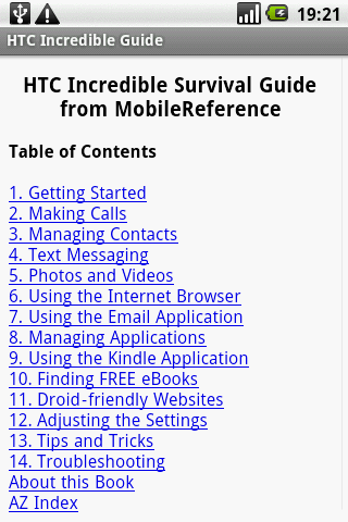 【免費書籍App】HTC Incredible Survival Guide-APP點子