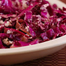 Warm Red Cabbage Salad with Bacon and Goat Cheese