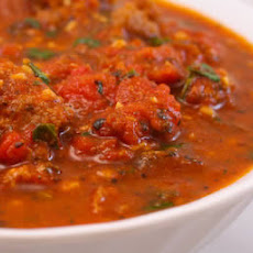 Sausage and Basil Marinara Sauce Recipe with Fresh Tomatoes