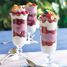 Blueberry Fool with Raspberries