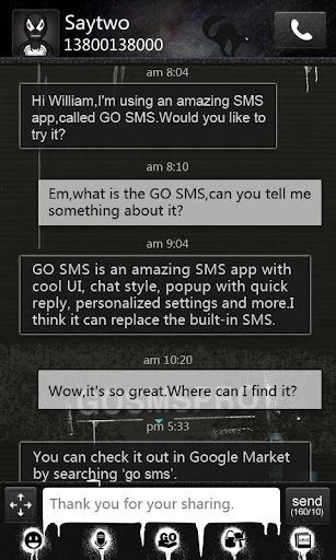 GO SMS Pro Thief Theme