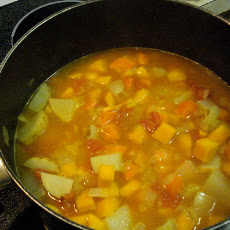 Bermese Squash and Tofu Stew