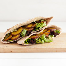 Grilled Beet and Hummus Stuffed Pita