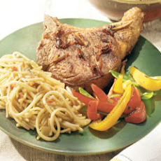 Asian Pork Chops With Thai Sesame Noodles