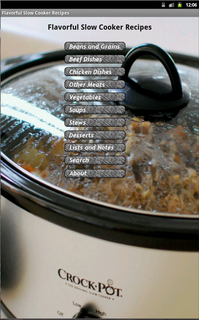 Android application Flavorful Slow Cooker Recipes screenshort
