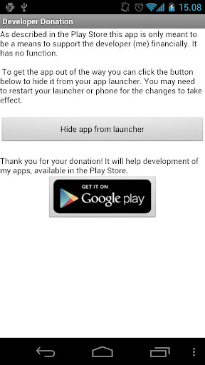 Donation to the developer