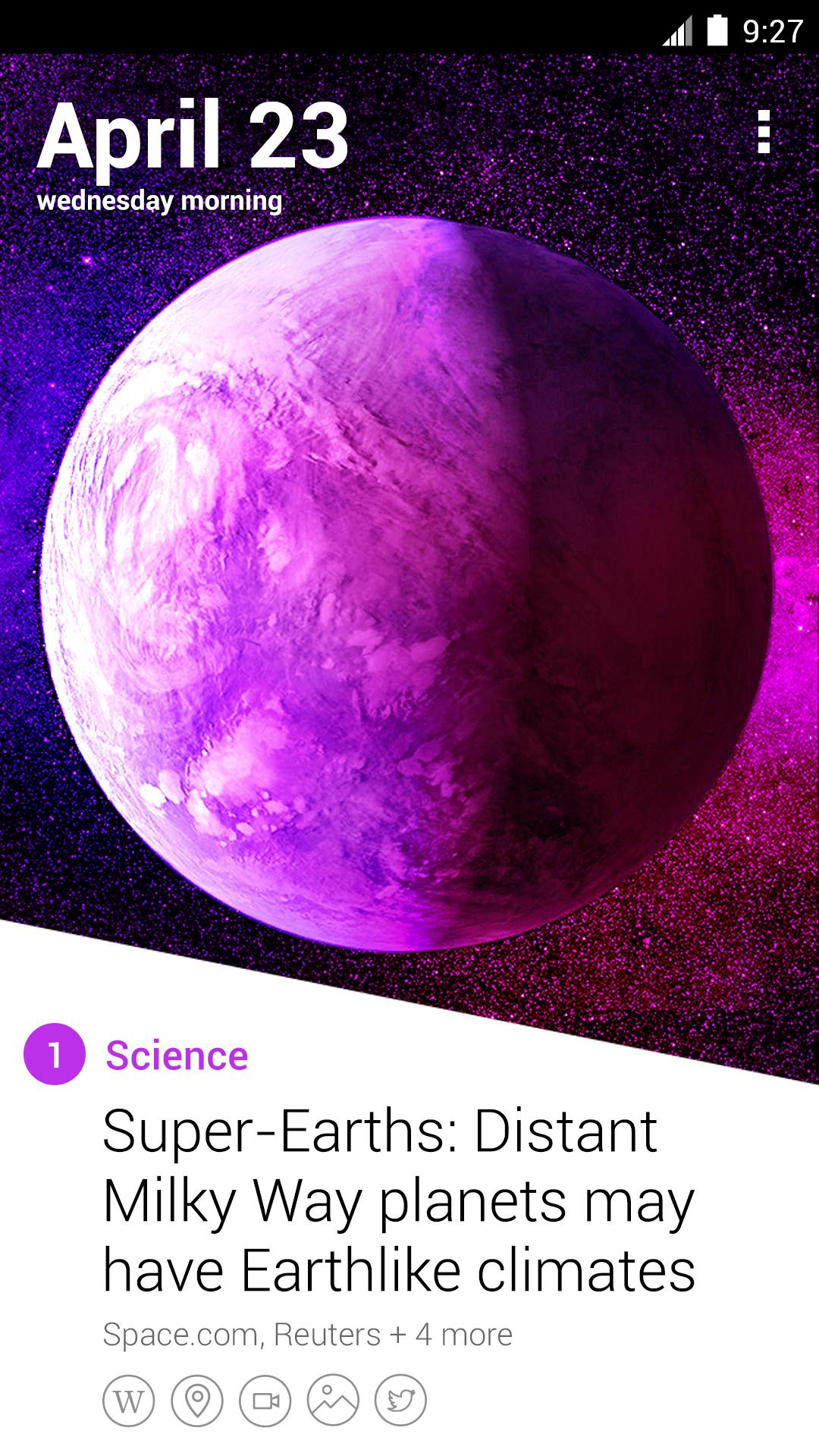 Android application Yahoo News Digest screenshort
