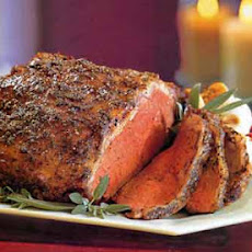 Roast New York Strip Loin with Garlic-Herb Crust