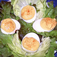 Goat Cheese Stuffed Eggs