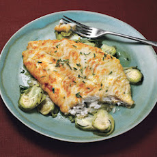 Petrale Sole with Lemon-Shallot Brussels Sprouts