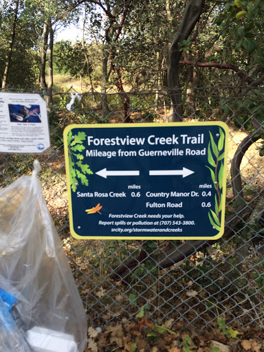 Forestview Creek Trail at Guerneville Road Median