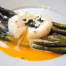 Roasted Asparagus with Poached Egg and Lemon-Mustard Sauce
