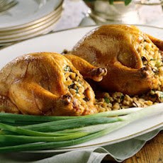 Cornish Hens With Barley-Mushroom Stuffing