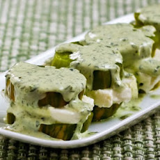 Green Goddess Tomato-Mozzarella Stacks