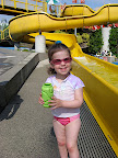 Emme at the water park