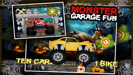 How to get Monster Car Garage Fun 36.1.1 unlimited apk for android