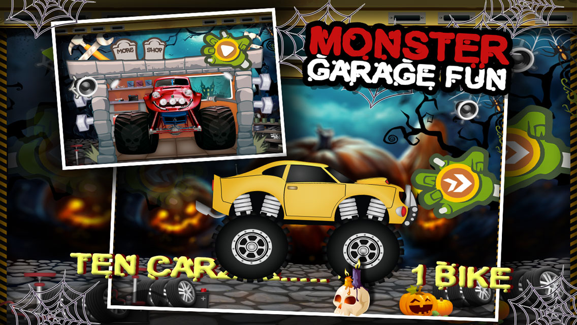 Android application Monster Car Garage Fun screenshort