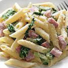 Lemon Penne with Ham and Escarole