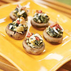 Oyster and Spinach-stuffed Mushrooms