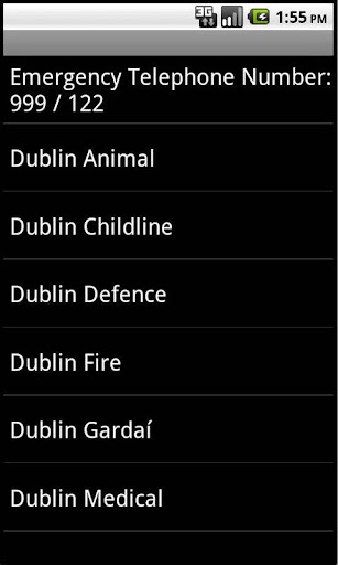 Irish Emergency Numbers