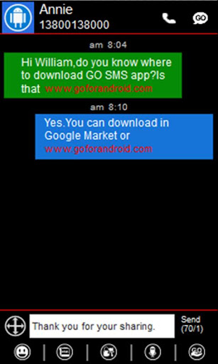 GO SMS Pro Windows Metro Theme