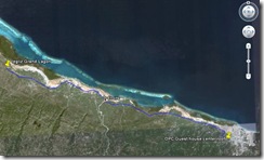Map of truck trip to Gran Lagon