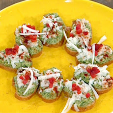 Green Olive Paste on Crostinis
