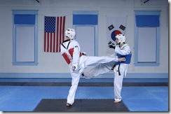 Gordon White (red pads) and Glenn Xiques (Blue Pads)