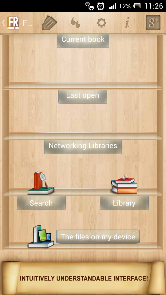 Android application FullReader – e-book reader screenshort