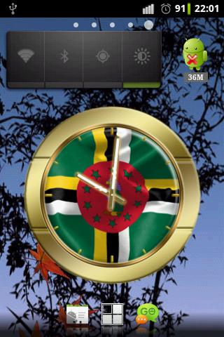 Dominica flag clocks