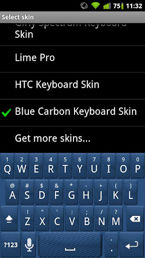 Blue Carbon Keyboard Skin