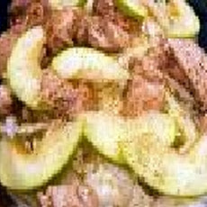 Chicken Braised with Coffee and Asian Pears.